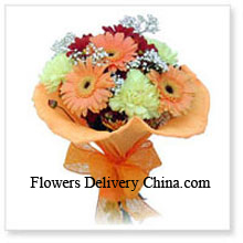 Cute Bunch Of 10 Gerberas Delivered in China